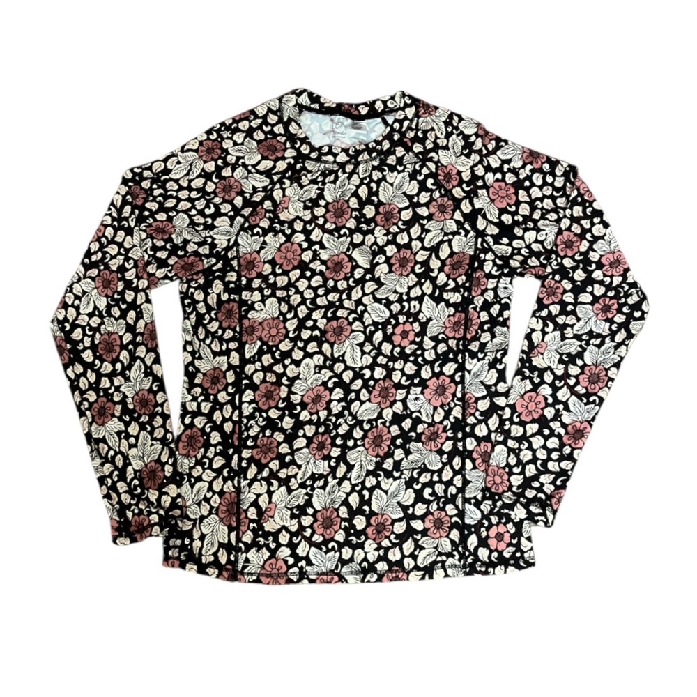 LOFT Swim Floral Long Sleeve Top, XL